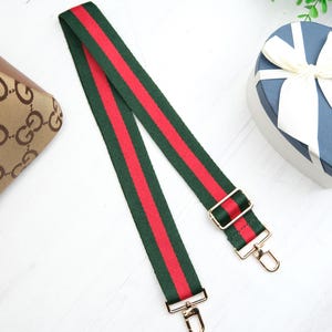 Adjustable Crossbody Bag Strap for Women, Green Red Purse Strap, Shoulder Strap Replacement, Handbag Strap, Purse Accessories, Wide Strap image 5