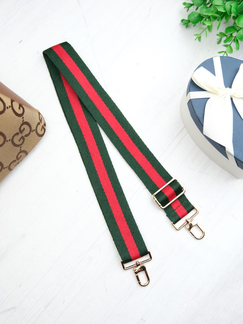 Adjustable Crossbody Bag Strap for Women, Green Red Purse Strap, Shoulder Strap Replacement, Handbag Strap, Purse Accessories, Wide Strap image 5