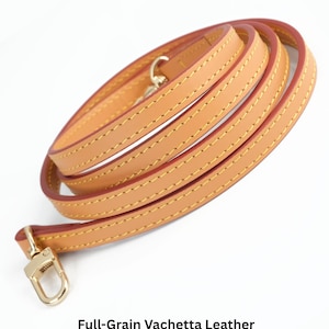 Taschengurt aus Vachetta Leder, schlanker Crossbody-Schulter- oder Handtaschengriff, Pochette Zubehör, schneller Crossbody-Riemen Favorit Eva Felicie