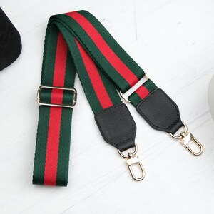 Adjustable Crossbody Bag Strap for Women, Green Red Purse Strap, Shoulder Strap Replacement, Handbag Strap, Purse Accessories, Wide Strap image 3