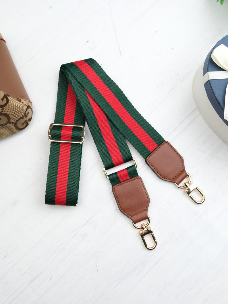Adjustable Crossbody Bag Strap for Women, Green Red Purse Strap, Shoulder Strap Replacement, Handbag Strap, Purse Accessories, Wide Strap image 8
