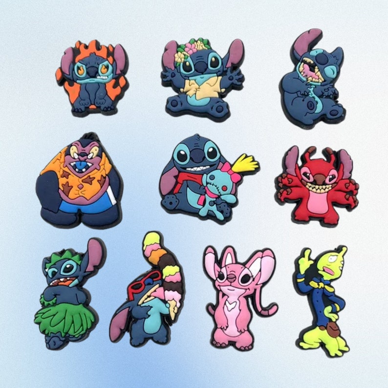 Lilo and Stitch Crocs Charms, Lilo and Stitch Gift, Cute Cartoon Shoe
