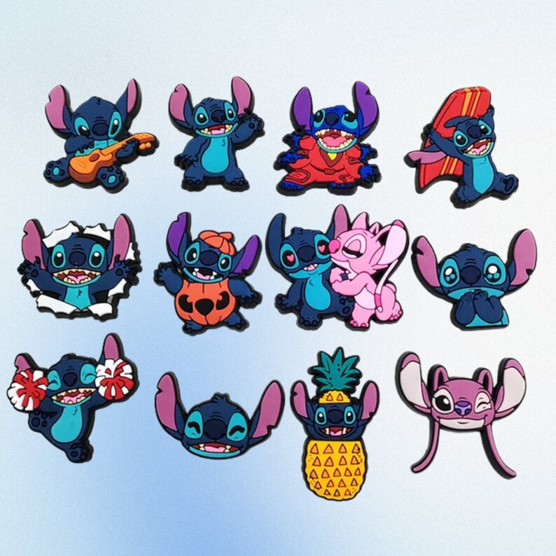 Lilo and Stitch Crocs Charms, Lilo and Stitch Gift, Cute Cartoon Shoe