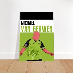 Michael van gerwen | darts fan poster (sizes a4, a3, a2, a1, a0)