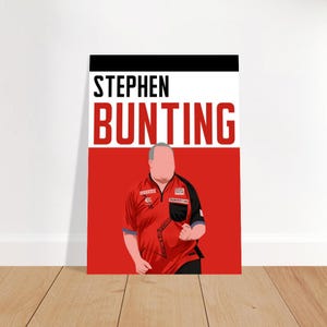Stephen bunting | darts fan poster (sizes a4, a3, a2, a1, a0)