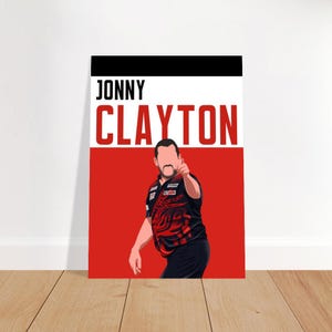 Jonny clayton | darts fan poster (sizes a4, a3, a2, a1, a0)