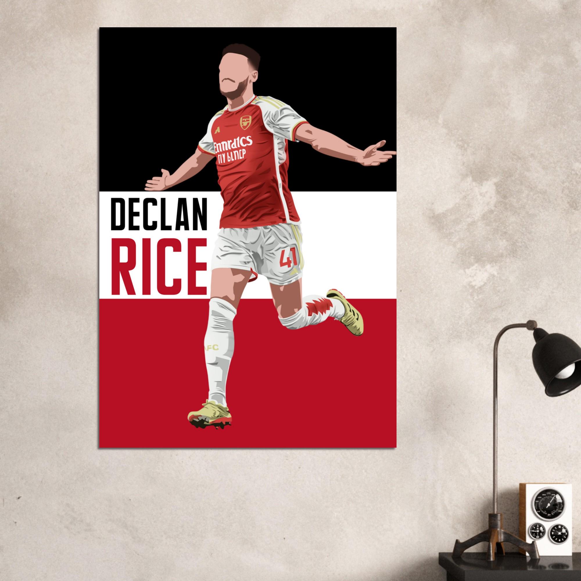 Declan Rice | Arsenal | Football Fan Poster (sizes A4, A3, A2, A1, A0 ...