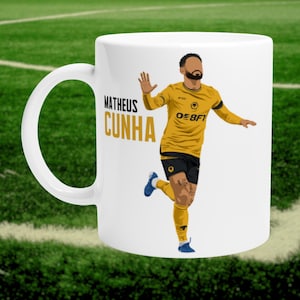 Matheus cunha | Wölfe | Fußball Fan Tasse