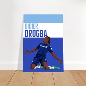 Didier Drogba | Chelsea | football fan poster (sizes a4, a3, a2, a1, a0)