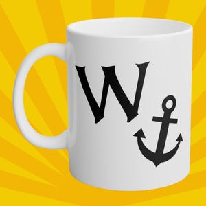 W anchor / tazza meme divertente / tazza da caffè da 11 once regalo presente