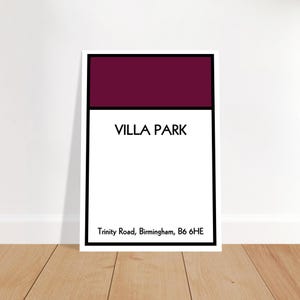 Villa Park Stadium Poster: Football Fan Art