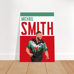 Michael smith | darts fan poster (sizes a4, a3, a2, a1, a0)