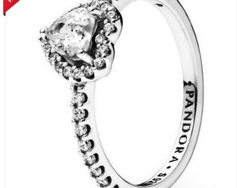 pandora elevated heart ring s925 ale size 50-58 collection - perfect gift