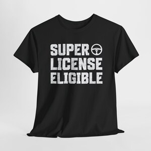 Shirt dat in aanmerking komt voor superlicentie - cadeau voor autoliefhebbers - Racing Addict Tee - Formule 1-fan aanwezig - rijbewijsshirt, pilotenshirt