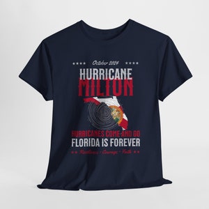 Hurricane Milton Shirt Florida - Personalized Milton Storm Tee FL 2024 - Hurricanes Come & Go Florida Is Forever - Custom With Power Lineman