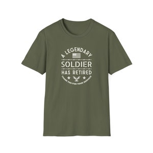 Soldier Retirement Gift - Shirt &#39;Thank your for your service&#39; - Legendary Soldier Retired T-Shirt, Appreciation Present