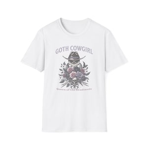 goth cowgirl shirt - western gothic tee, dark far west graphic t-shirt
