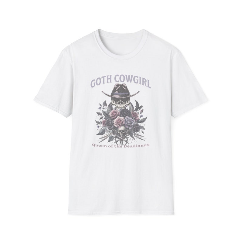 goth cowgirl shirt - western gothic tee, dark far west graphic t-shirt
