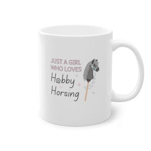 hobby horsing mug, hobby horse cup for girl