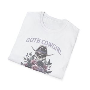 Maglietta da cowgirl gotica: maglietta con teschio e rose in stile western gotico immagine 6
