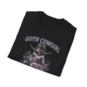 Maglietta da cowgirl gotica: maglietta con teschio e rose in stile western gotico immagine 8