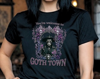 Western Gothic Shirt - Dunkles Y'allternatives T-Shirt mit Skelett Cowboy - Gothic Geschenk des Südens