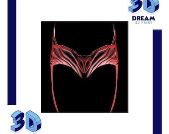 Scarlet Witch Headpiece Crown, 3D Printer STL Model (Digital File)