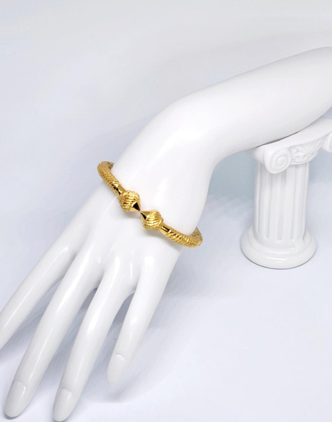 アクセサリー K10YG BANGLE 10K Genuine Gold VINTAGE Bracelet, Gold Bangle, Unisex