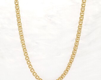 10K Yellow Gold Handmade Chain, Gold Spanish Link Chain