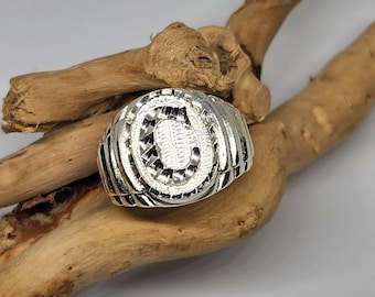 925 GENUINE Sterling Silver Letter Ring, Silver Male Ring, Silver Inital Ring, Gift for husband, Letter B Ring, Letter C Ring, Letter K Ring