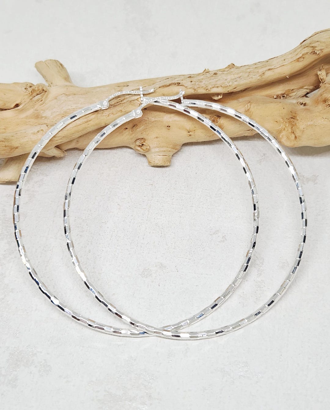 925 Genuine Sterling Silver Hoop Earrings, Silver Thin Hoops, Silver ...