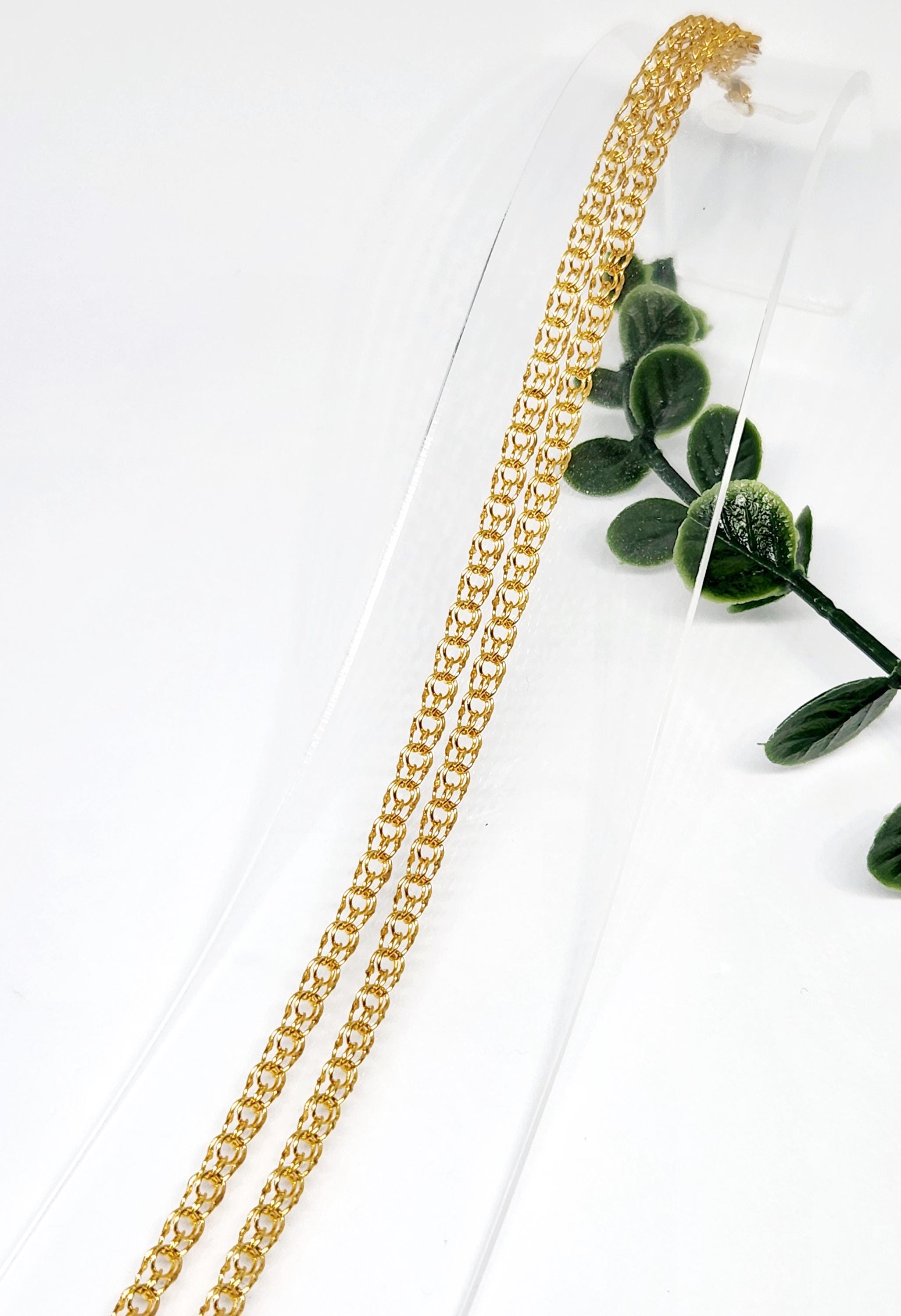 10K Yellow Gold Handmade Chain, Gold Spanish Link Chain