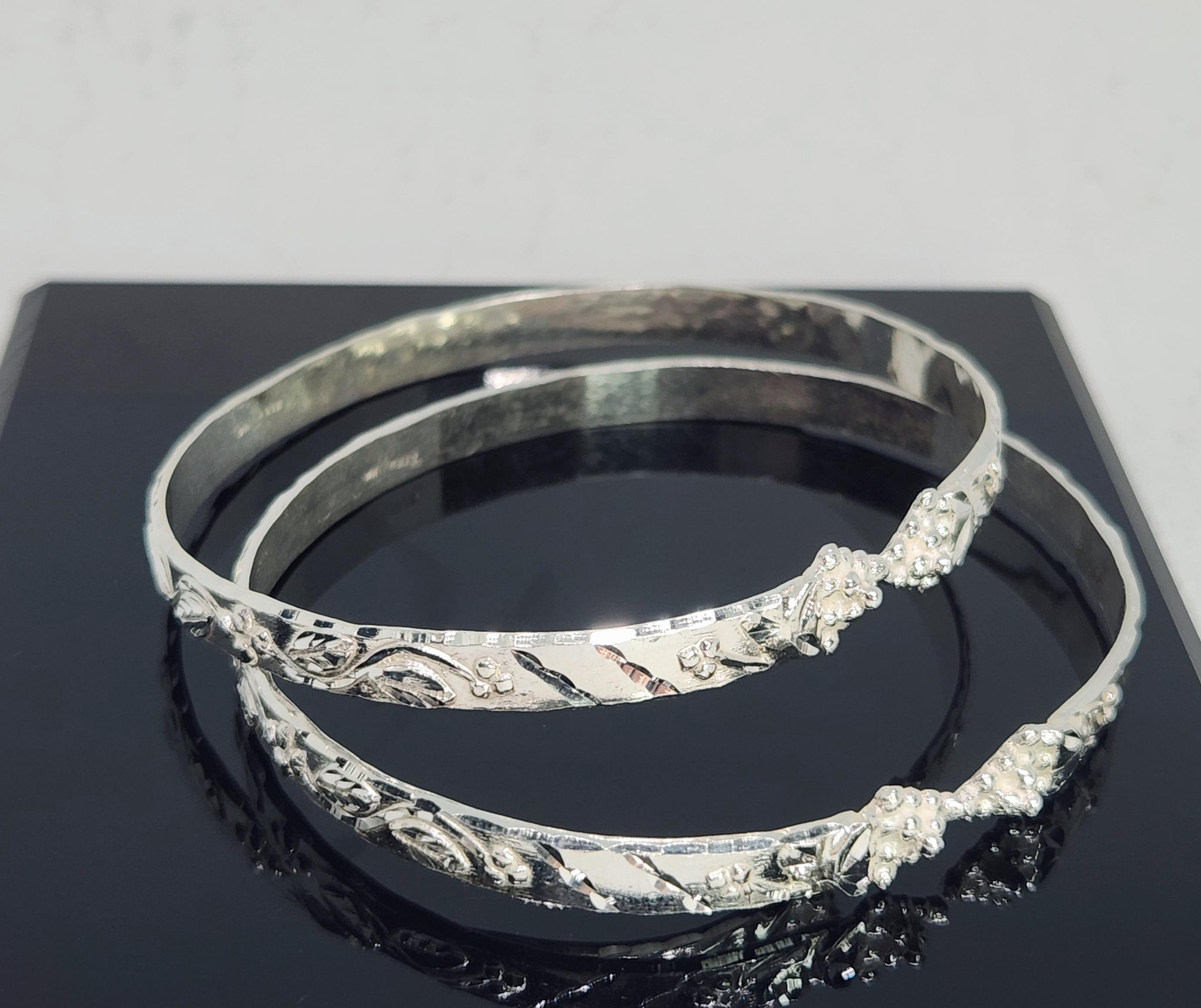 カラテ vintage jewelry silver925 bangle 925 GENUINE Sterling Silver VINTAGE Bangles, Grape Head Bangles