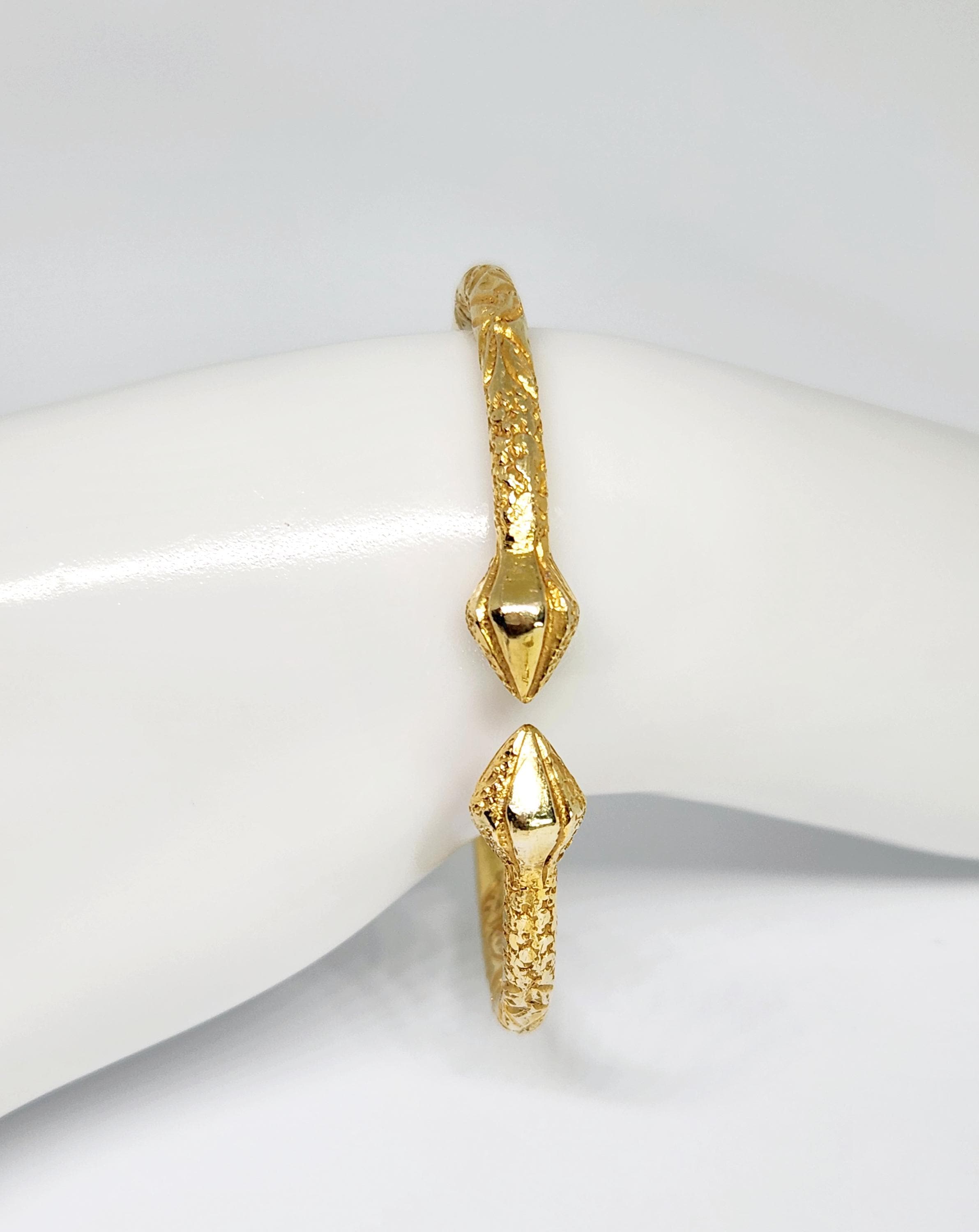 Sterling Silver & 18K Yellow Gold Caviar Lux Diamond Bangle