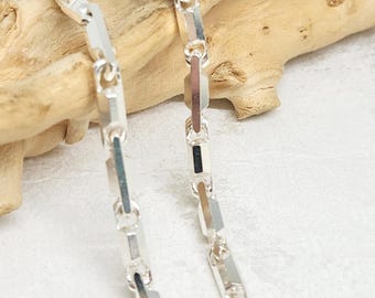 925 GENUINE Sterling Silver Heshe Necklace, SOLID Silver Necklace, Strong Necklace for Man, Necklace Gift, HEAVY Silver Necklace, 4mm width