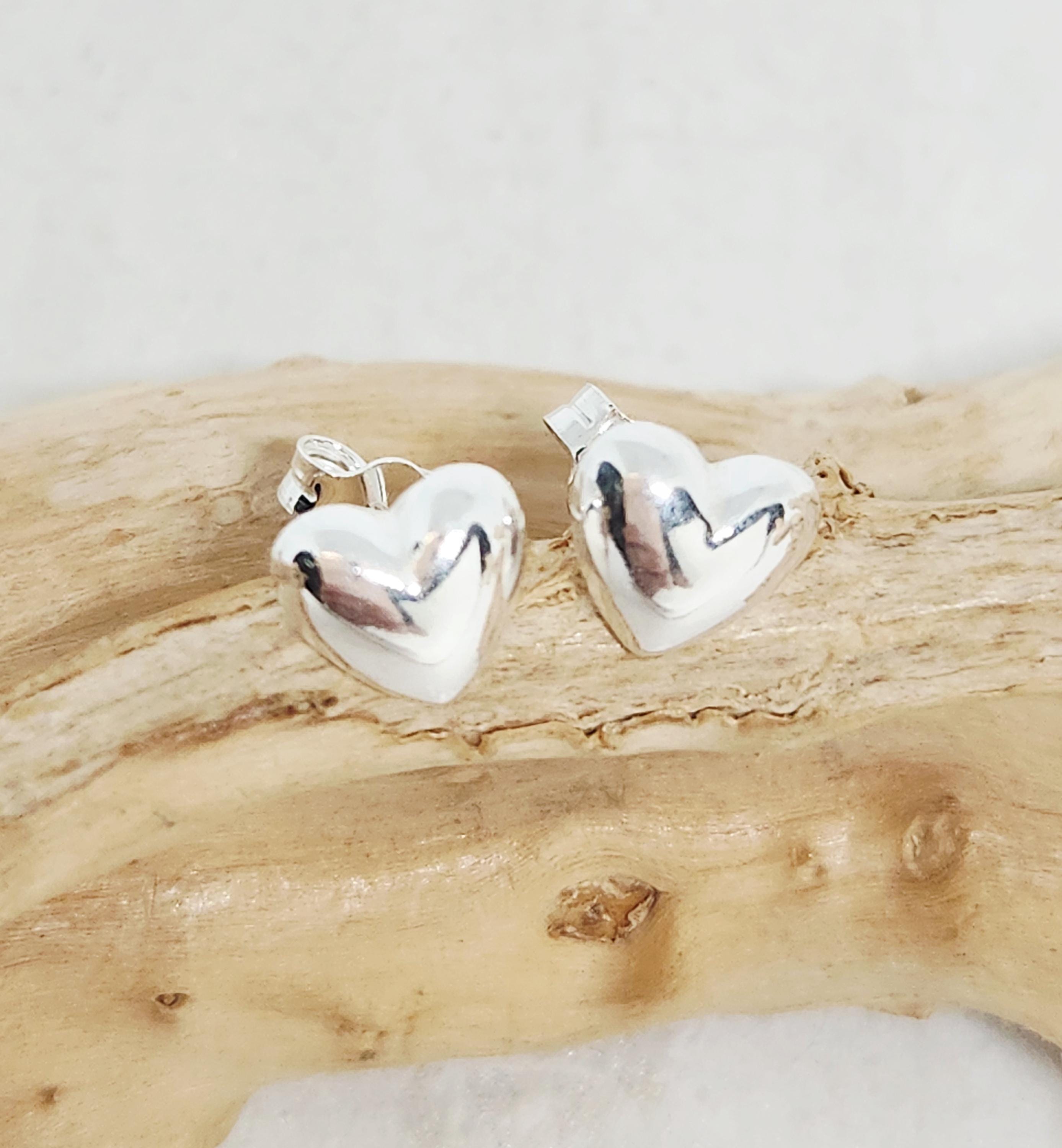 925 GENUINE STERLING SILVER Small Heart Earrings, Heart Studs, Earrings for Child, Valentine Gift, Gift for friend, Heart Jewelry, 7MM x 7MM