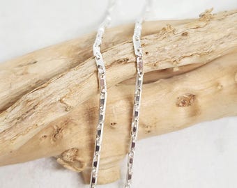 925 GENUINE Sterling Silver Heshe Necklace, Solid Silver Necklace, Strong Necklace for Child, Necklace Gift, Unisex Silver Necklace, 1mm