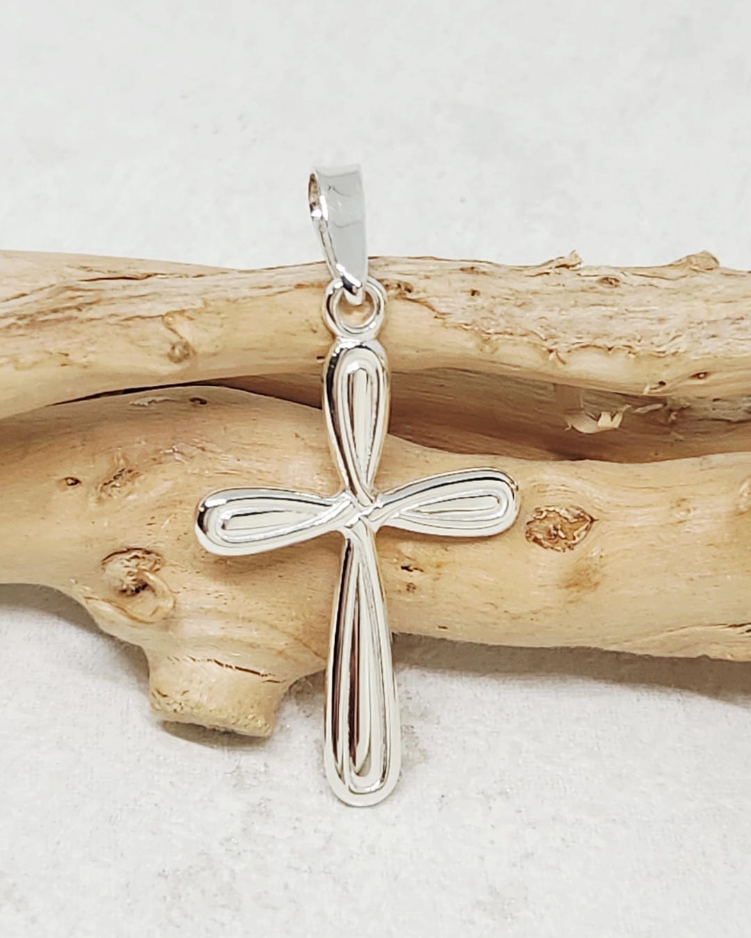 925 GENUINE Sterling Silver Cross Charm, Religious Charm, Solid Cross ...
