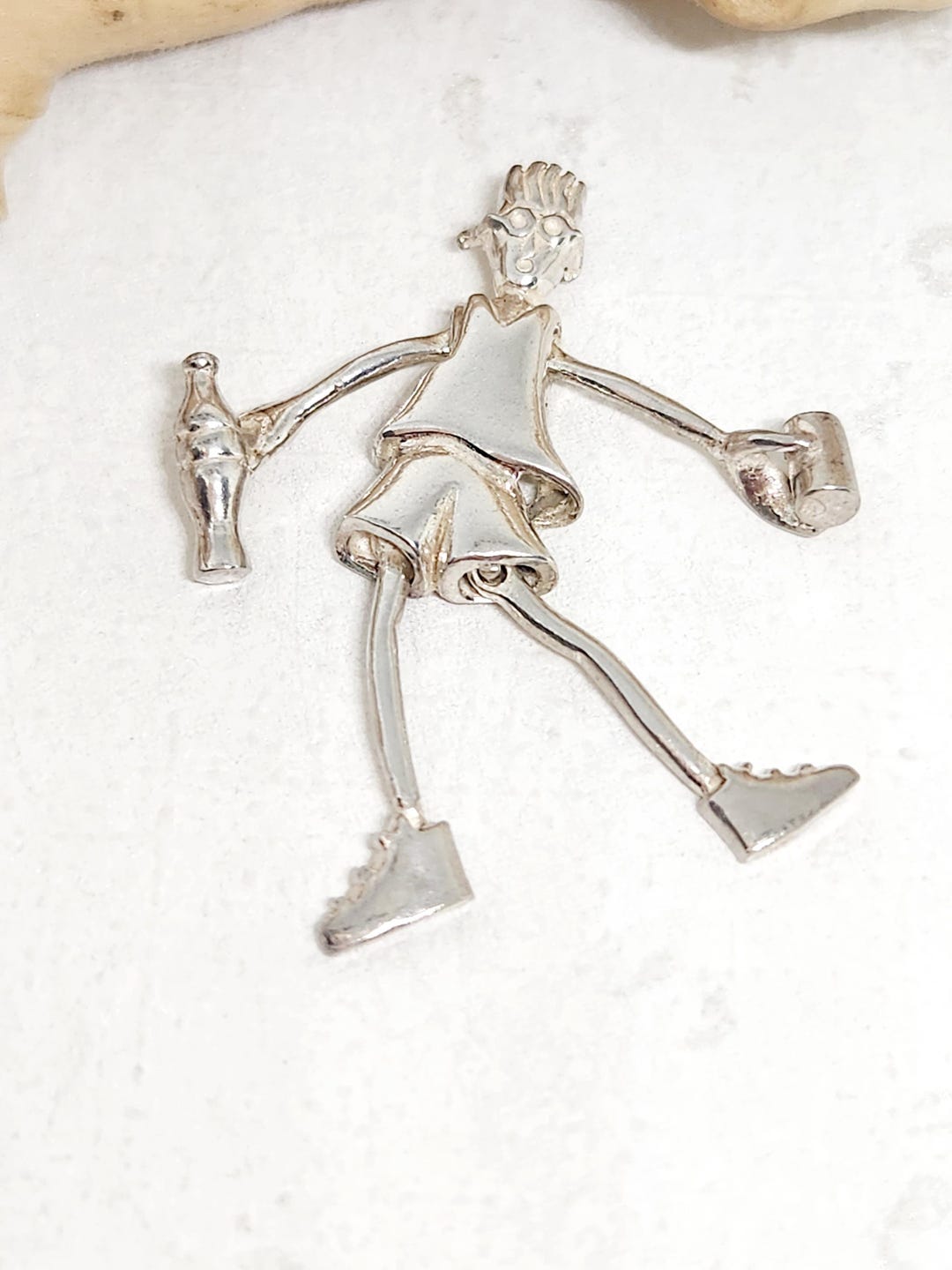 925 Genuine Sterling Silver Man Charm, VINTAGE FIDO DIDO Charm