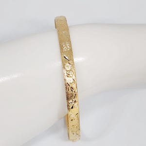 10K Yellow Gold Bangle, Gold Grape Head Bracelet, Gold Hand Carved ...