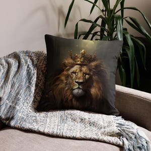 Lion King Throw Pillow: Jungle Safari Accent Cushion
