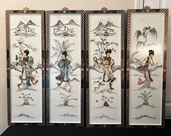 Vintage Japanische Wand-Kunst-Dekor.