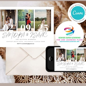 Faire-part de mariage modifiable, prêt à télécharger, prêt à imprimer, à imprimer à la maison, faire-part numérique, modèles