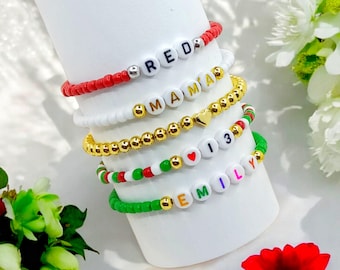 Name Bracelet, Party Favor, Beaded Bracelet, School Gift, Mama Gift, Bulk Order Bracelet, Valentine Gift, Baby Shower Gift, Gift for Her
