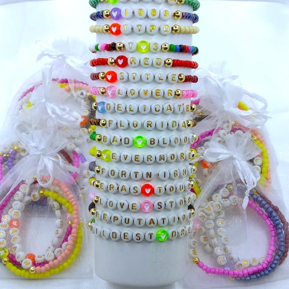 Pack Friendship Bracelets bulk Bracelets swiftie Party Favors bulk Jewelry friendship Bracelet Bulk custom Name Bracelet concert Outfit Etsy