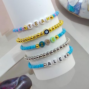 Benutzerdefinierte Name Perlen Armband / Geschenke für Schwester / Frauen Perlen Armband / Personalisieren Freundschaft Perlenarmband / Mama Armband / anpassbare Massengeschenk