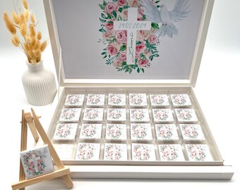 Coffret chocolat cadeau invité personnalisé anniversaire enfant baptême communion mariage naissance circoncision baby shower baby shower