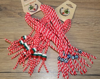 20 Baba Marta Martenitsa Bracelets, Bulgarian Spring Amulets