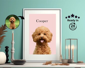 Custom Pet Portrait, Pet Portrait from Photo Dog Painting Cat Painting, Cat Portrait, Dog Portrait,  Pet Gifts.