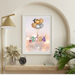 Happy New Year 2024 Wall Art